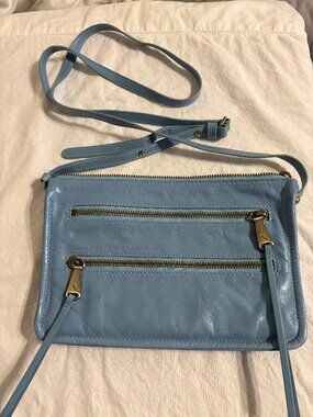 HOBO Powder Blue Crossbody Leather Bag
